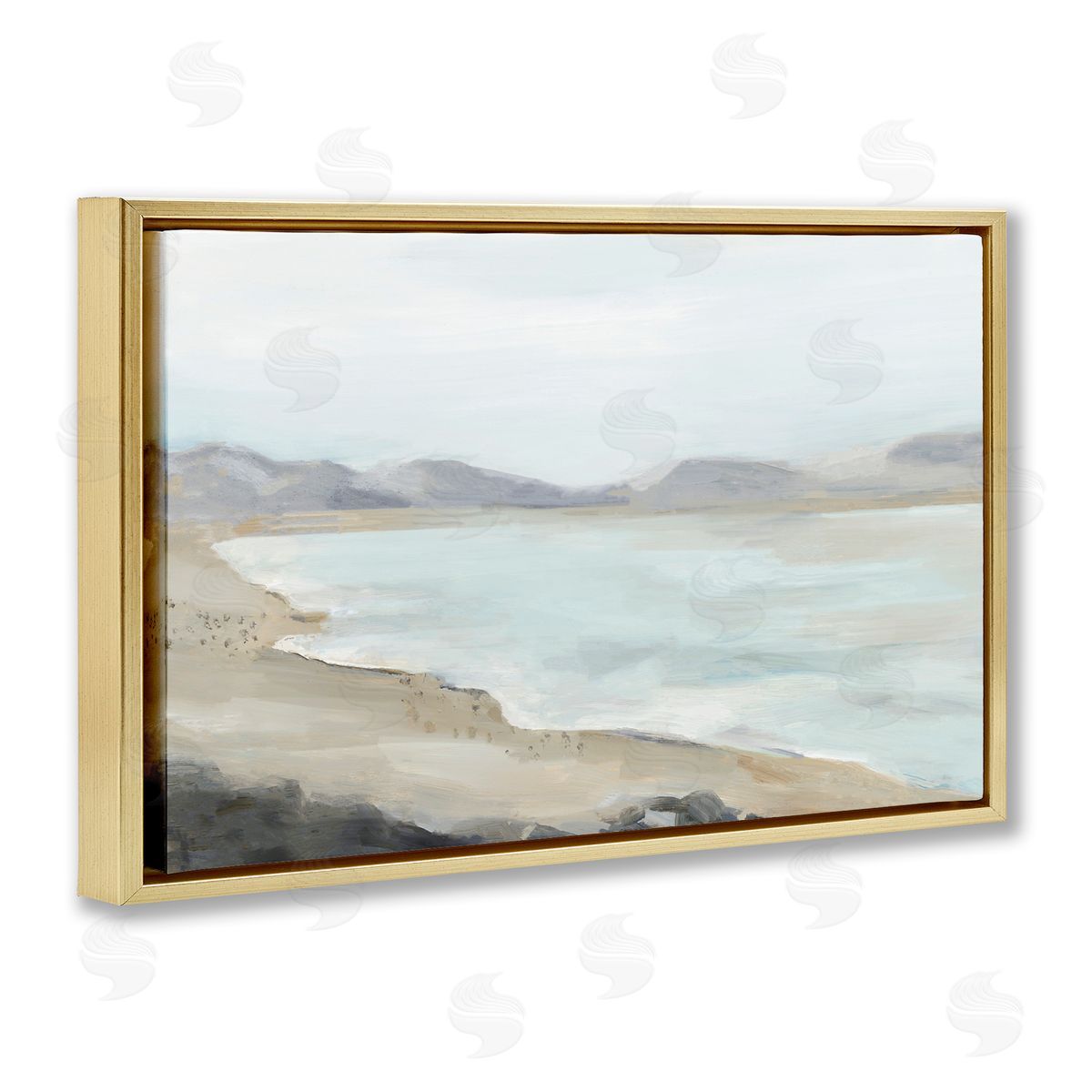 Hannah Dawson Dreamy Coastline Abstraction Canvas Wall Art Print