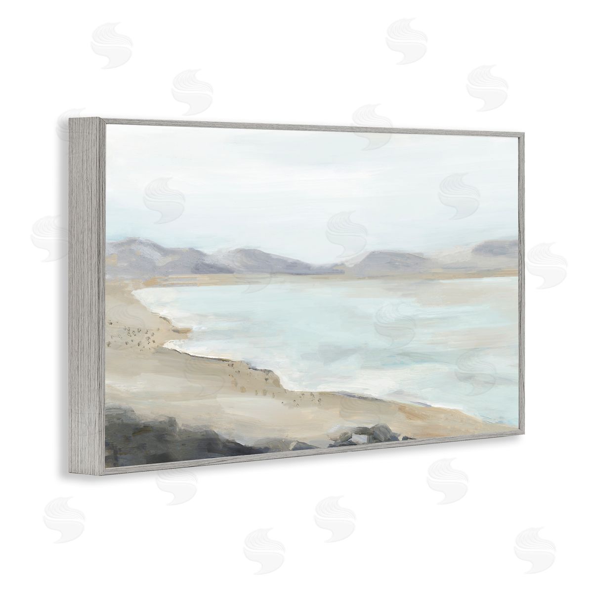 Hannah Dawson Dreamy Coastline Abstraction Canvas Wall Art Print