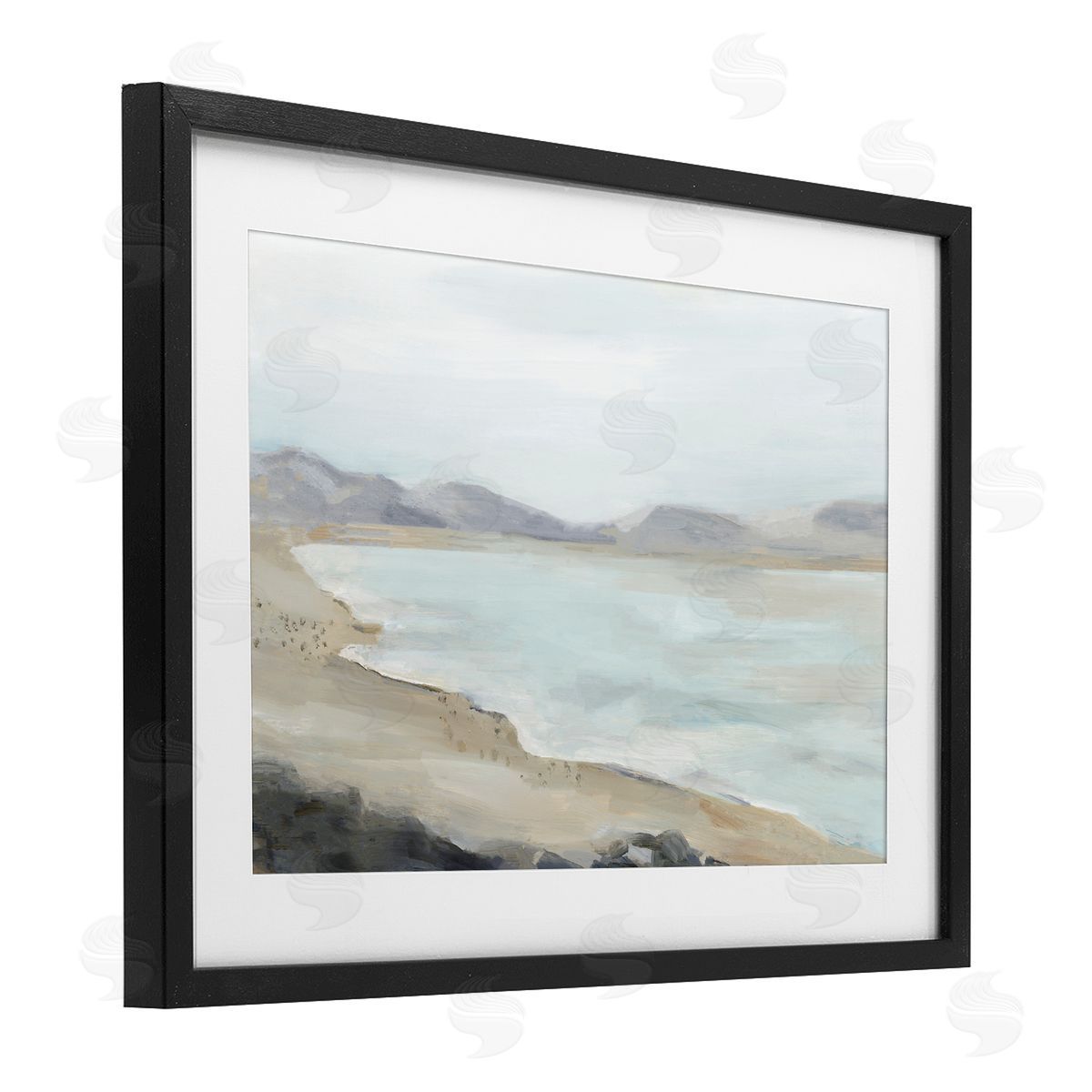Hannah Dawson Dreamy Coastline Abstraction Canvas Wall Art Print