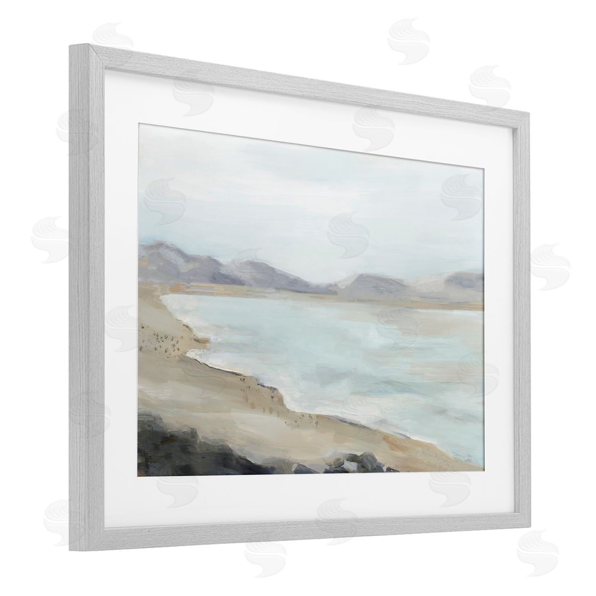 Hannah Dawson Dreamy Coastline Abstraction Canvas Wall Art Print