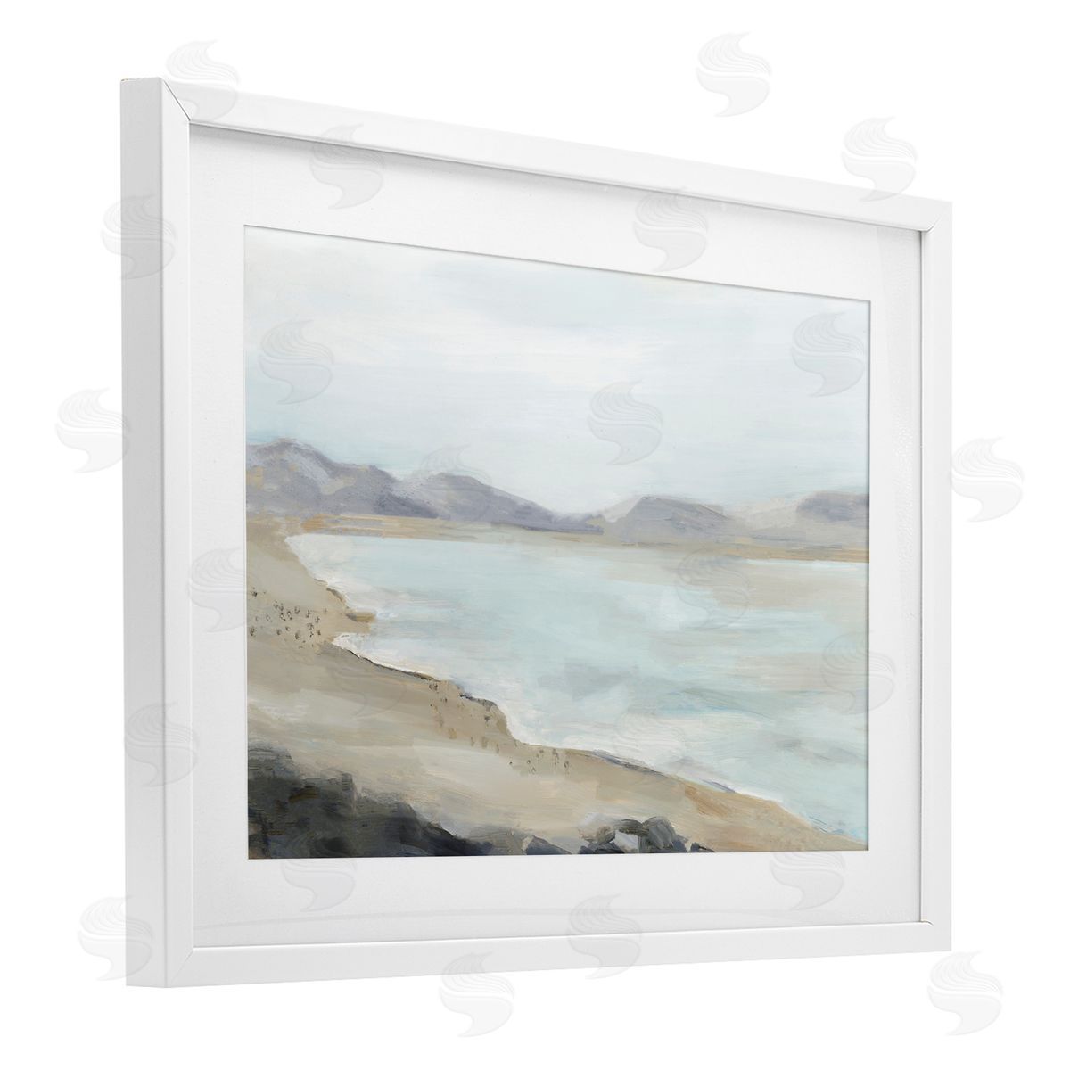 Hannah Dawson Dreamy Coastline Abstraction Canvas Wall Art Print