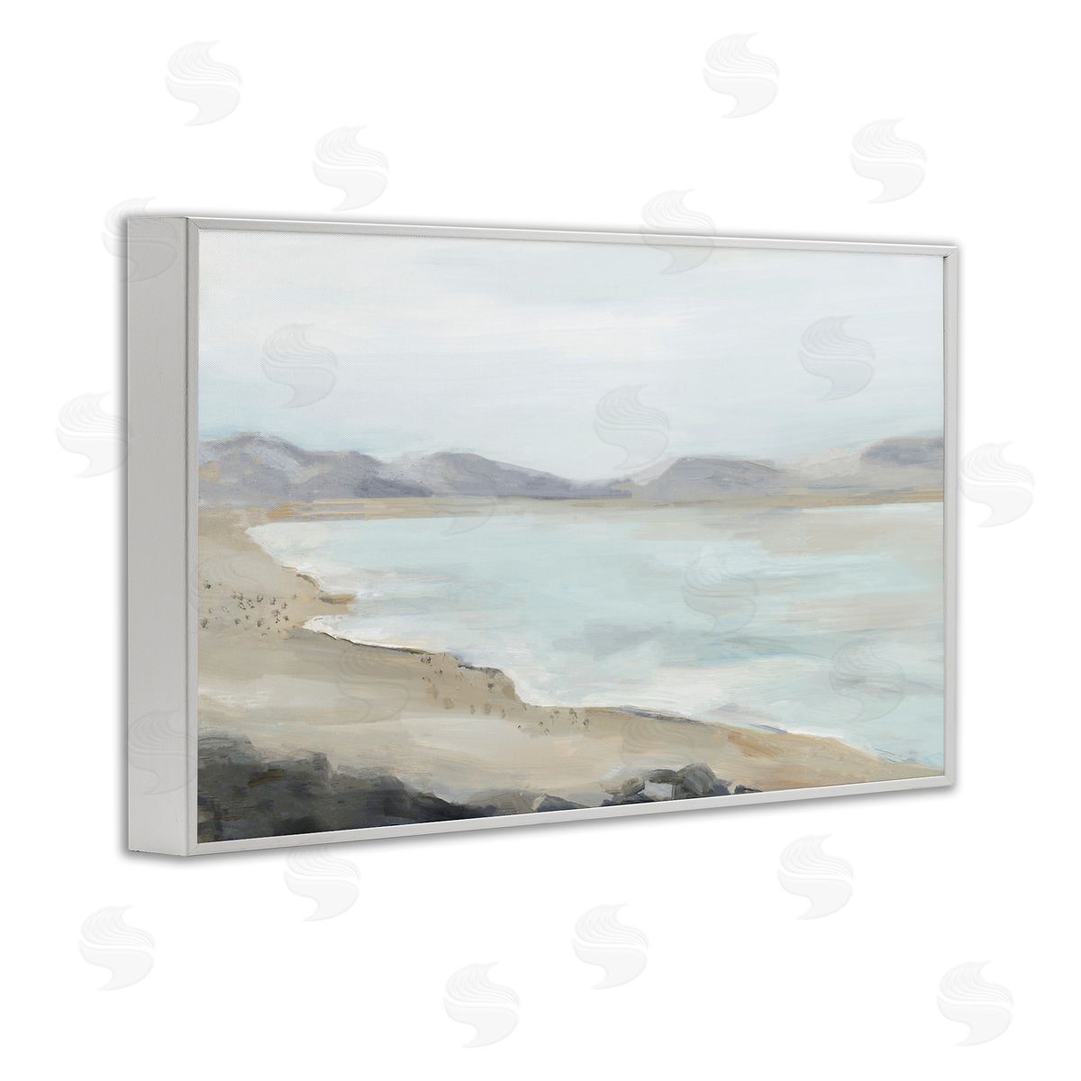 Hannah Dawson Dreamy Coastline Abstraction Canvas Wall Art Print