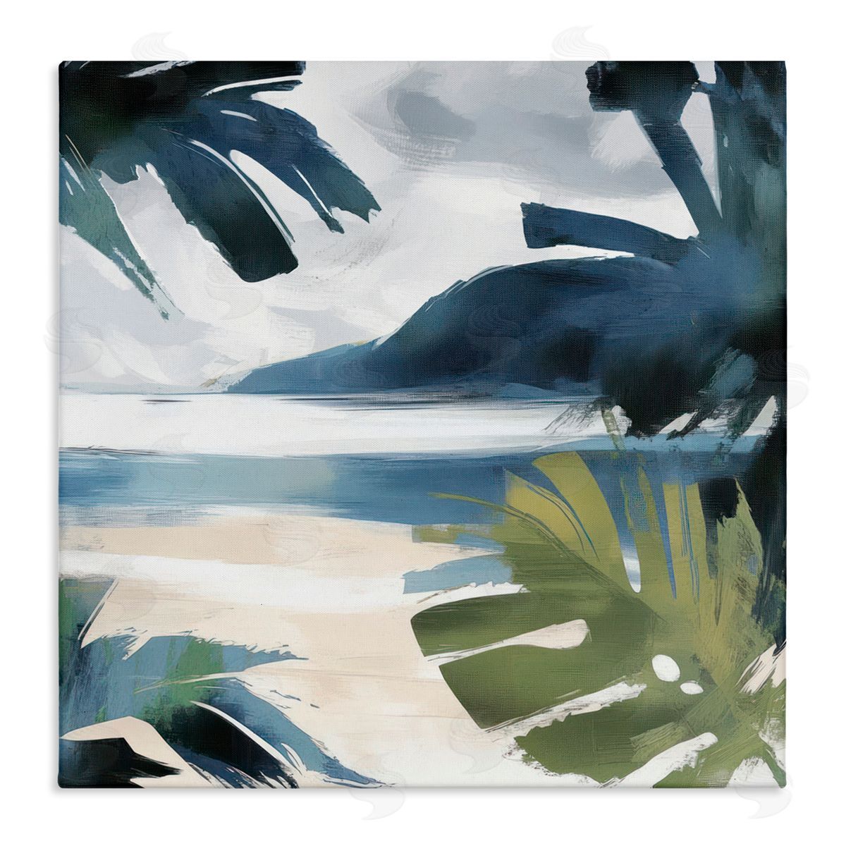 Elara Yasna Beachy Tropical Vibes Canvas Wall Art Print