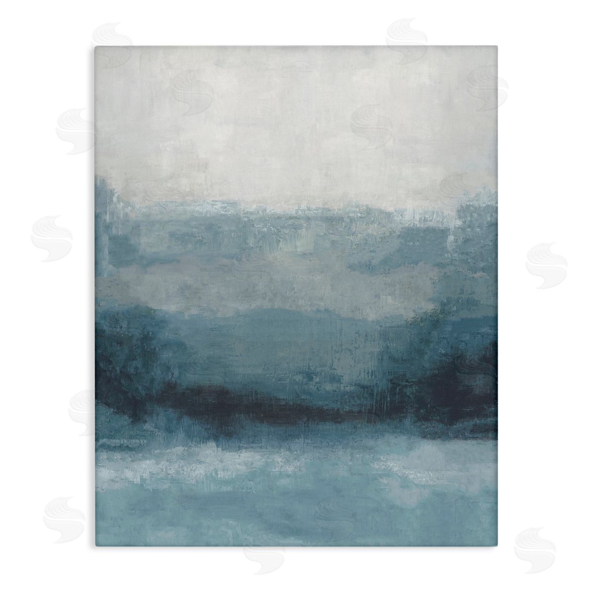 Hannah Dawson Misty Blue Gradient Canvas Wall Art Print