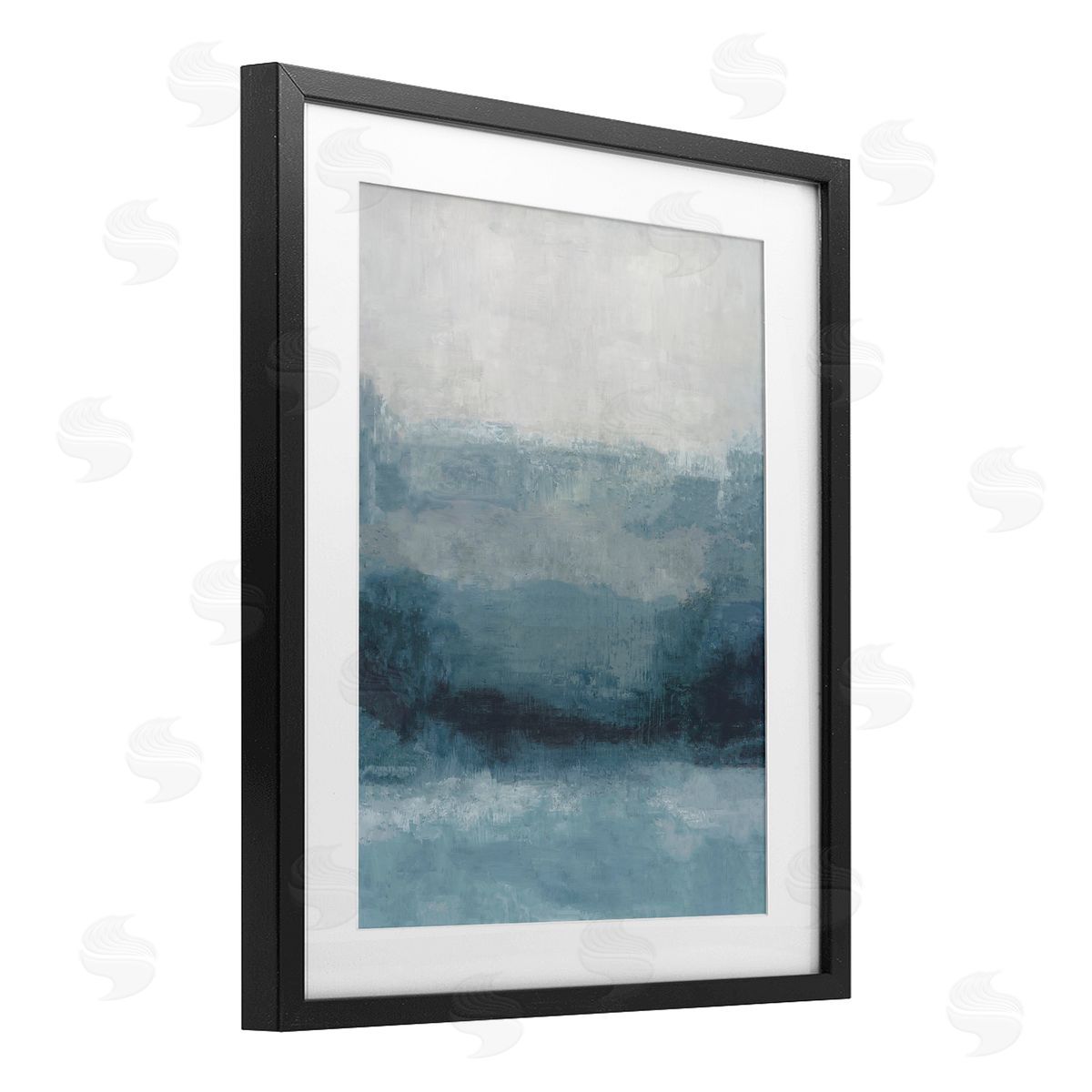 Hannah Dawson Misty Blue Gradient Canvas Wall Art Print