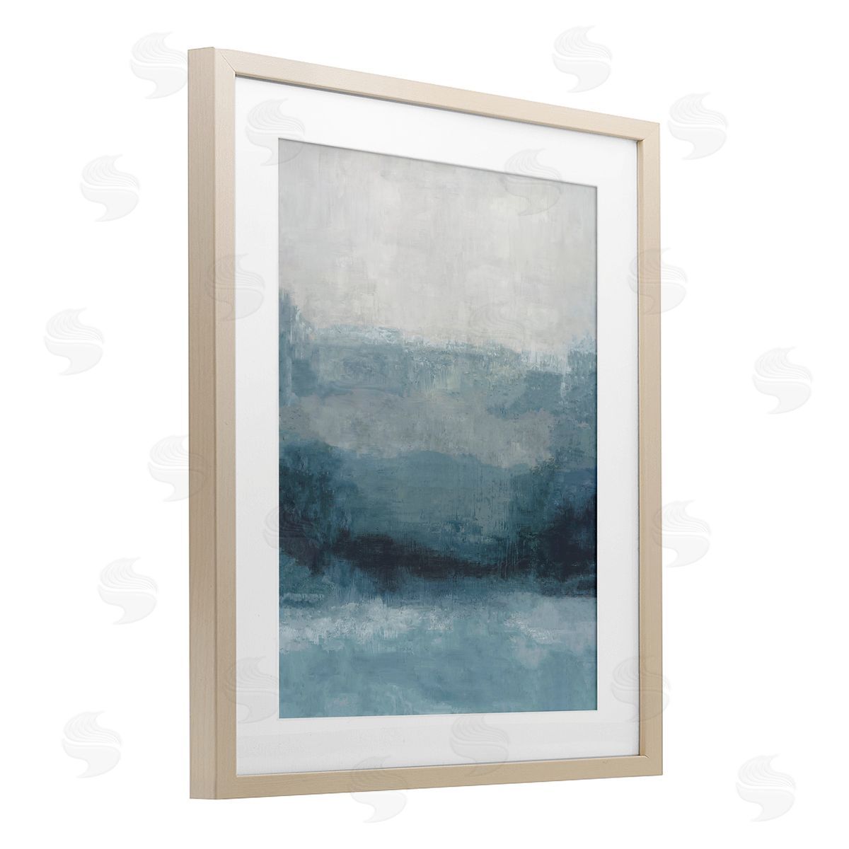 Hannah Dawson Misty Blue Gradient Canvas Wall Art Print
