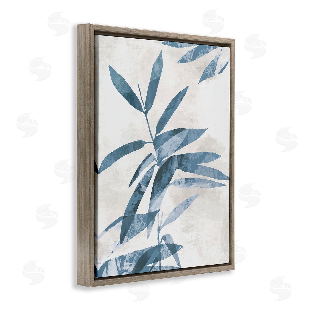 Aoibhne Hogan Blue Twilight Palm Leaves Canvas Wall Art Print