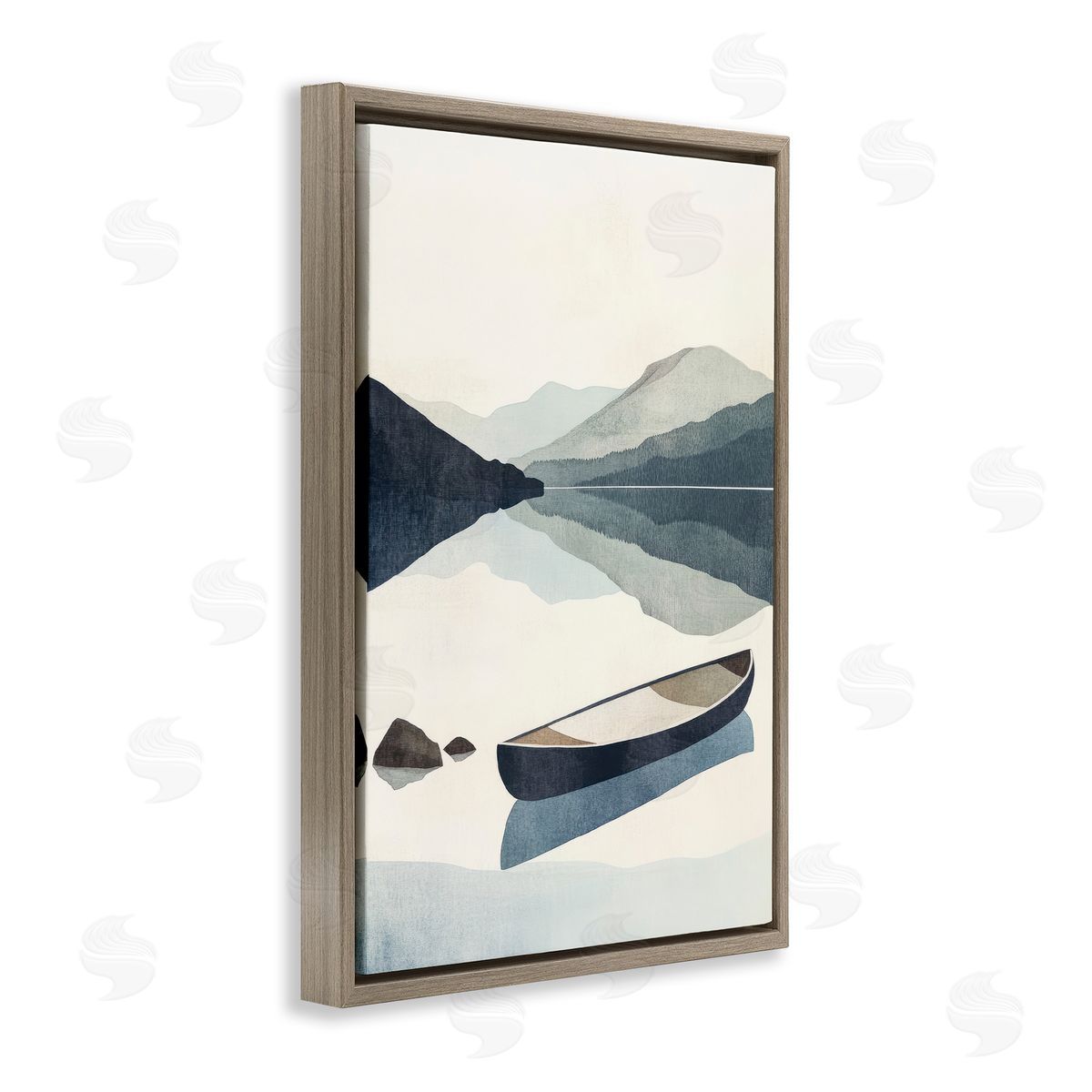 Mona Grace Silent Shore Canoe Canvas Wall Art Print