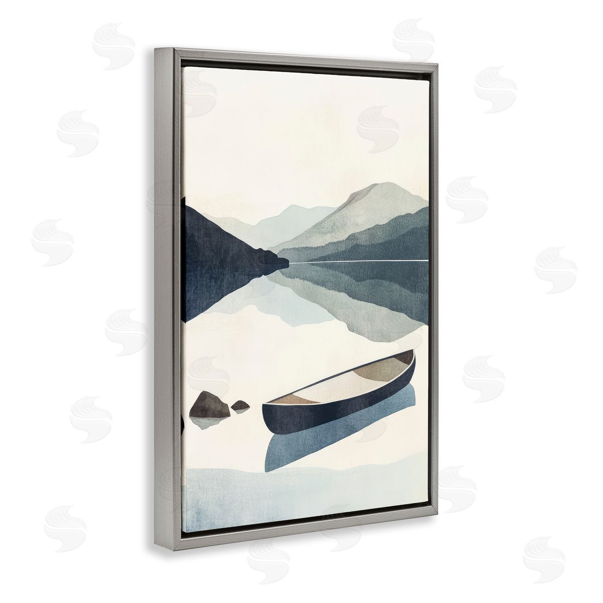 Mona Grace Silent Shore Canoe Canvas Wall Art Print