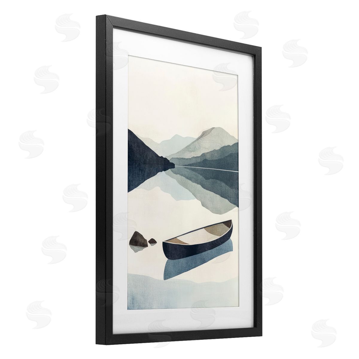 Mona Grace Silent Shore Canoe Canvas Wall Art Print