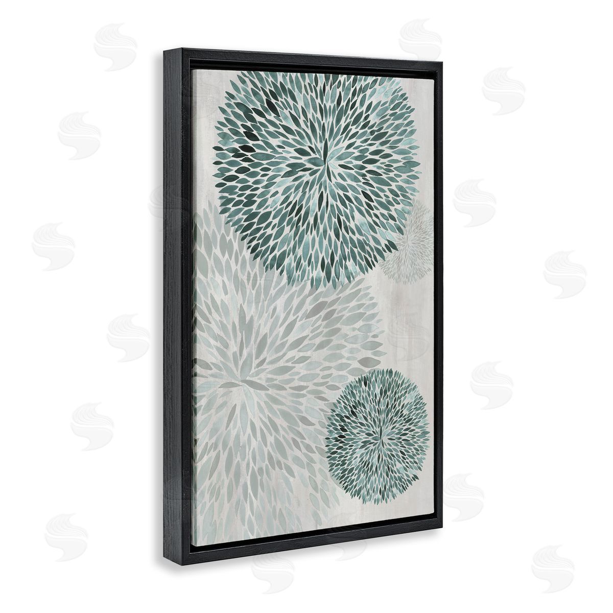 Hannah Dawson Circular Leafy Whirls Canvas Wall Art Print