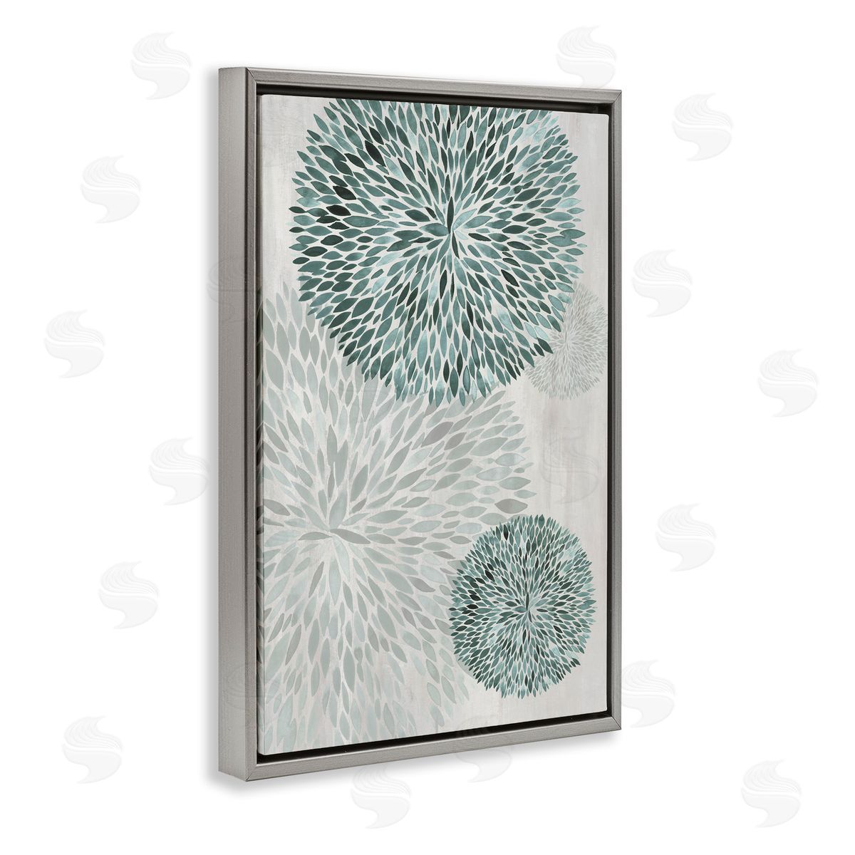 Hannah Dawson Circular Leafy Whirls Canvas Wall Art Print