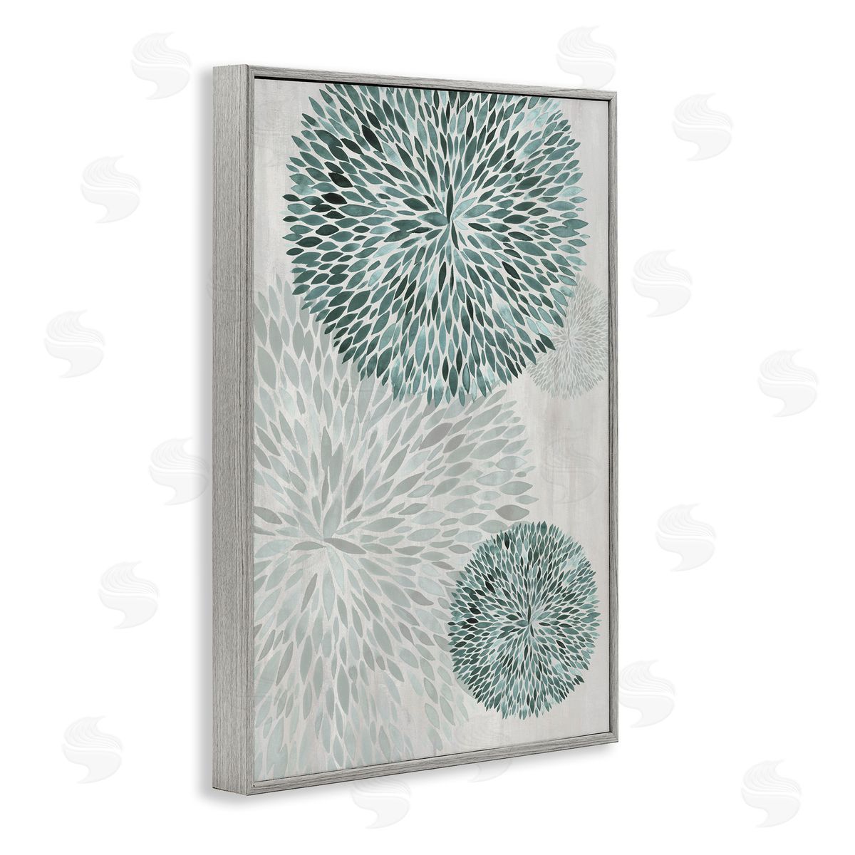 Hannah Dawson Circular Leafy Whirls Canvas Wall Art Print