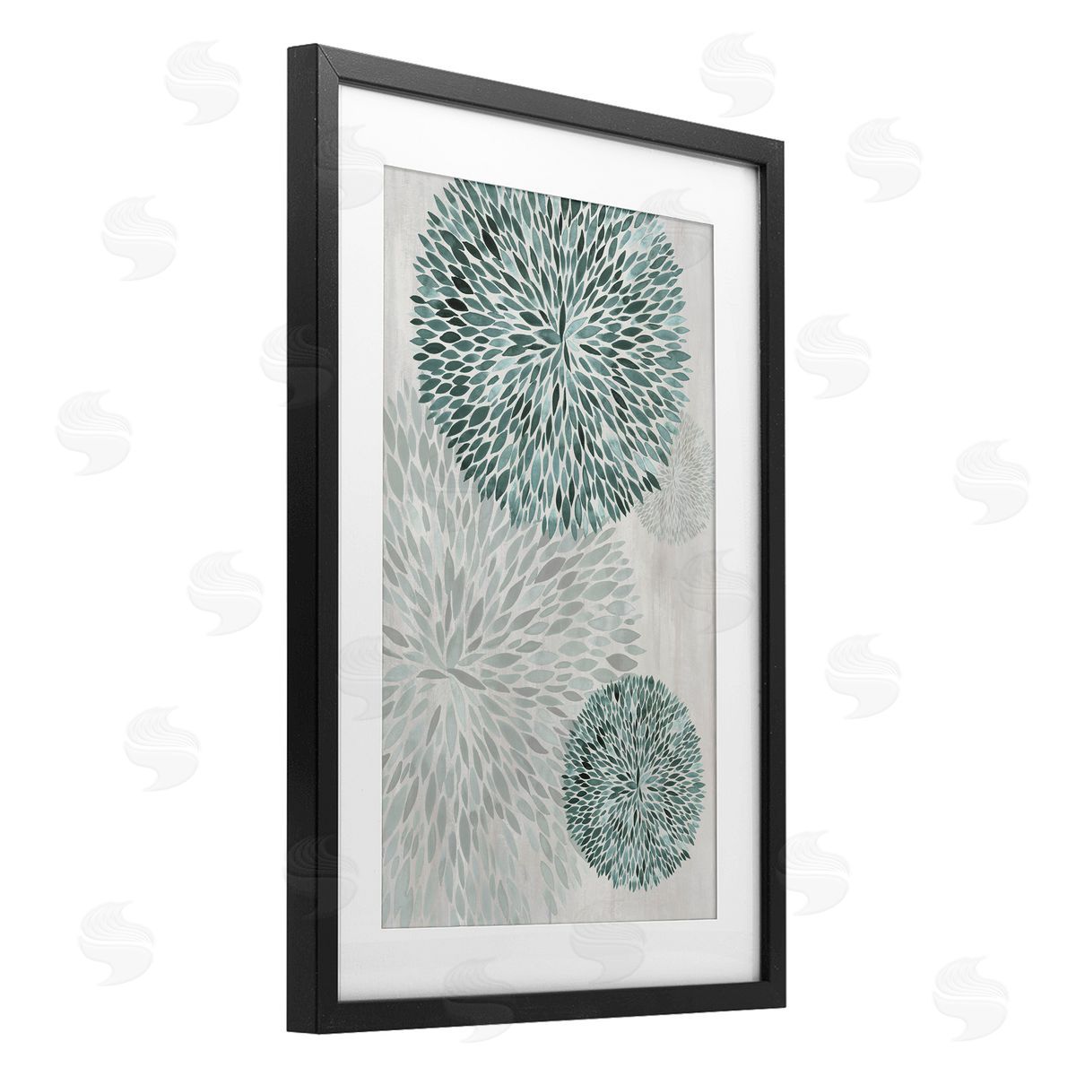 Hannah Dawson Circular Leafy Whirls Canvas Wall Art Print