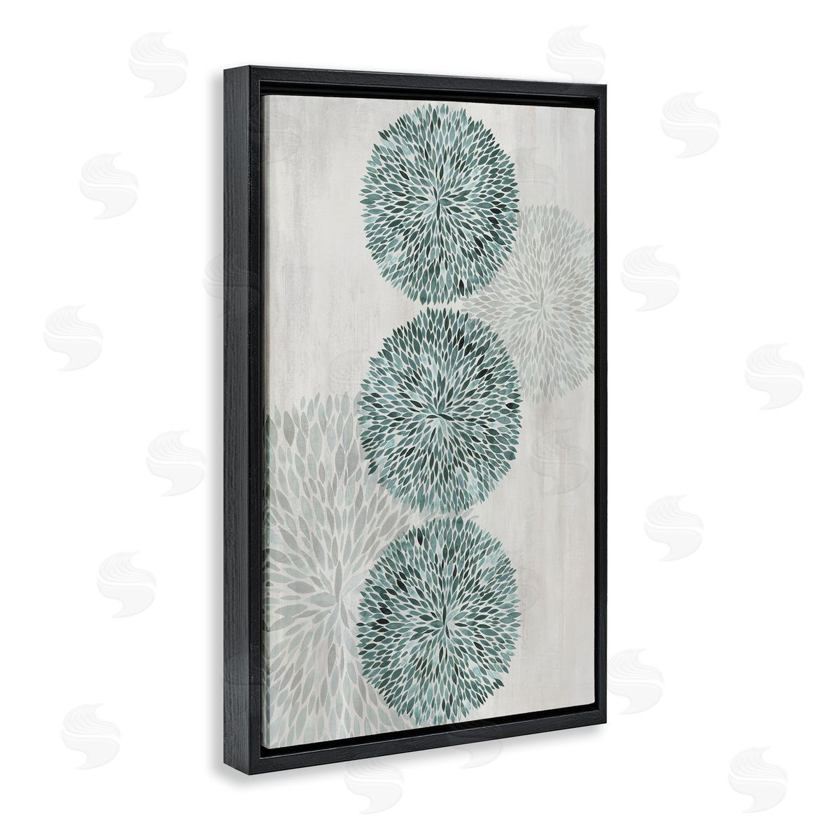 Hannah Dawson Round Leafy Whirl Canvas Wall Art Print