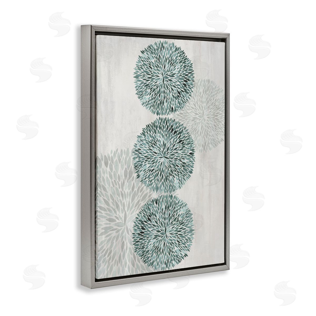 Hannah Dawson Round Leafy Whirl Canvas Wall Art Print