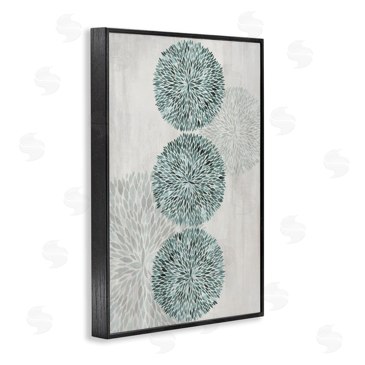 Hannah Dawson Round Leafy Whirl Canvas Wall Art Print