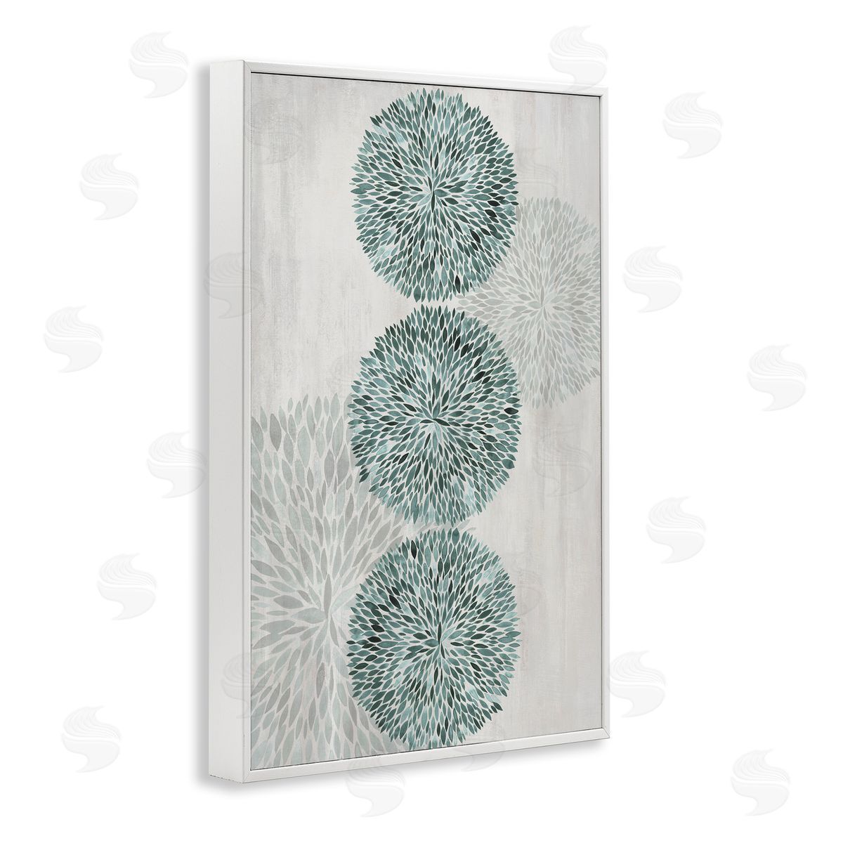 Hannah Dawson Round Leafy Whirl Canvas Wall Art Print
