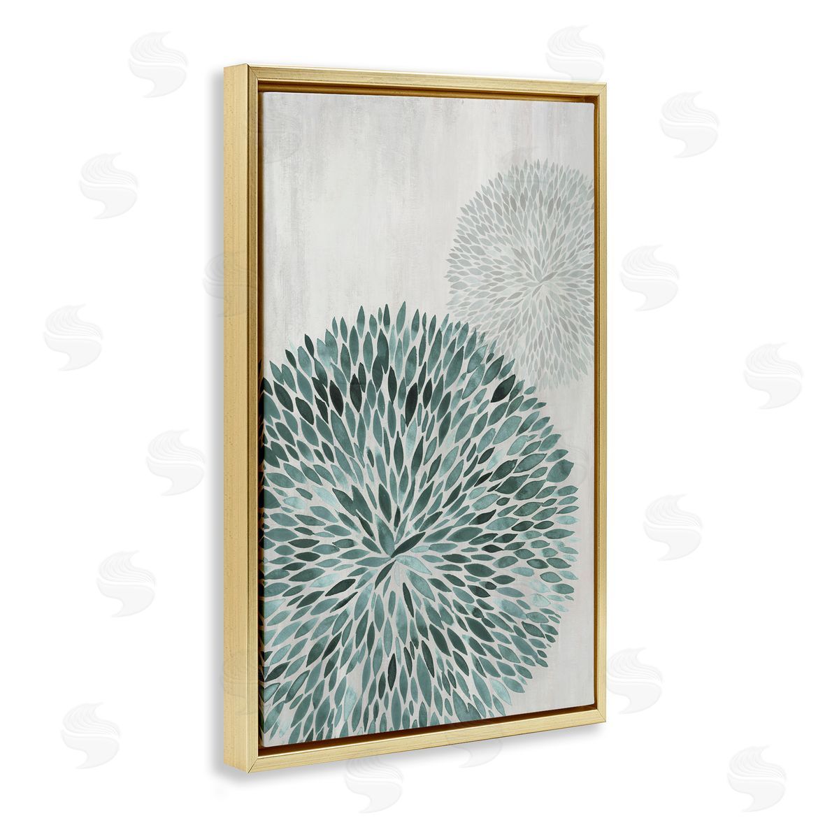 Hannah Dawson Round Leafy Shape Canvas Wall Art Print