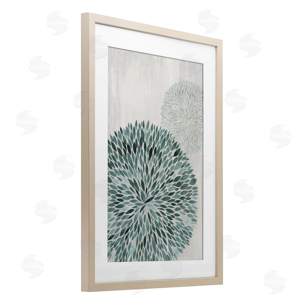 Hannah Dawson Round Leafy Shape Canvas Wall Art Print