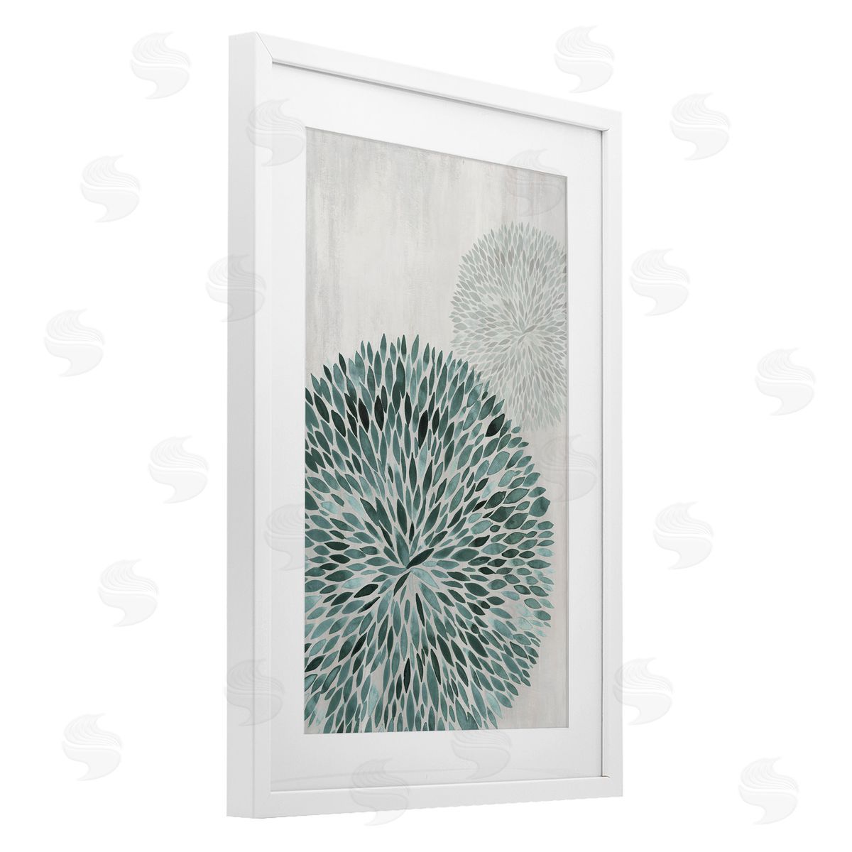 Hannah Dawson Round Leafy Shape Canvas Wall Art Print