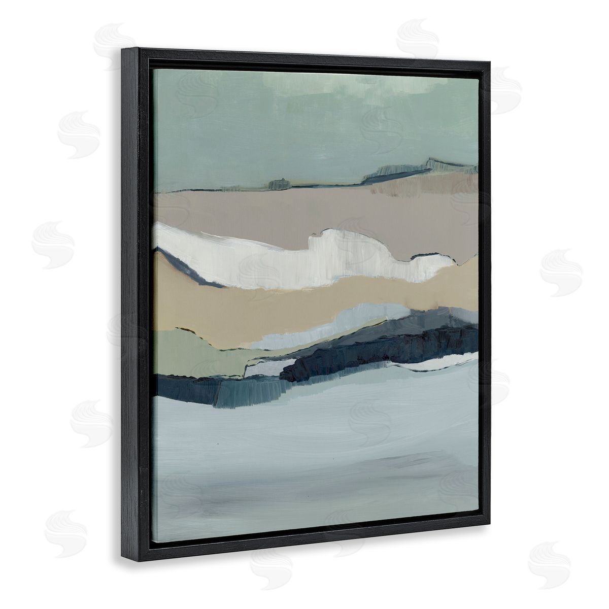 Jacob Q Tidal Terrain Abstraction Canvas Wall Art Print
