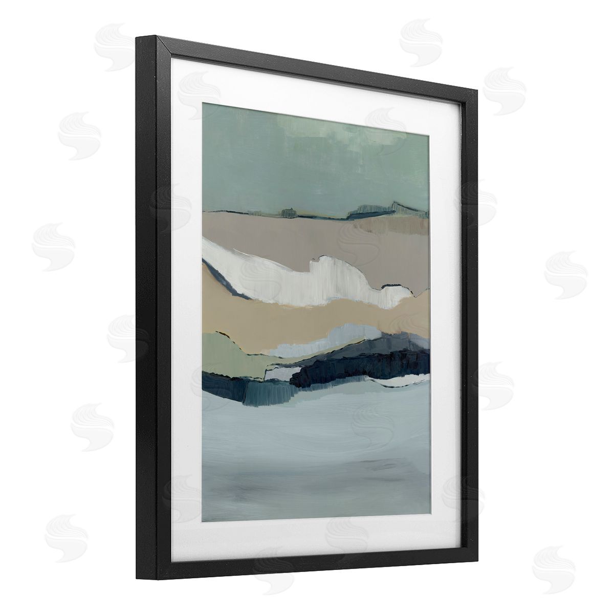 Jacob Q Tidal Terrain Abstraction Canvas Wall Art Print