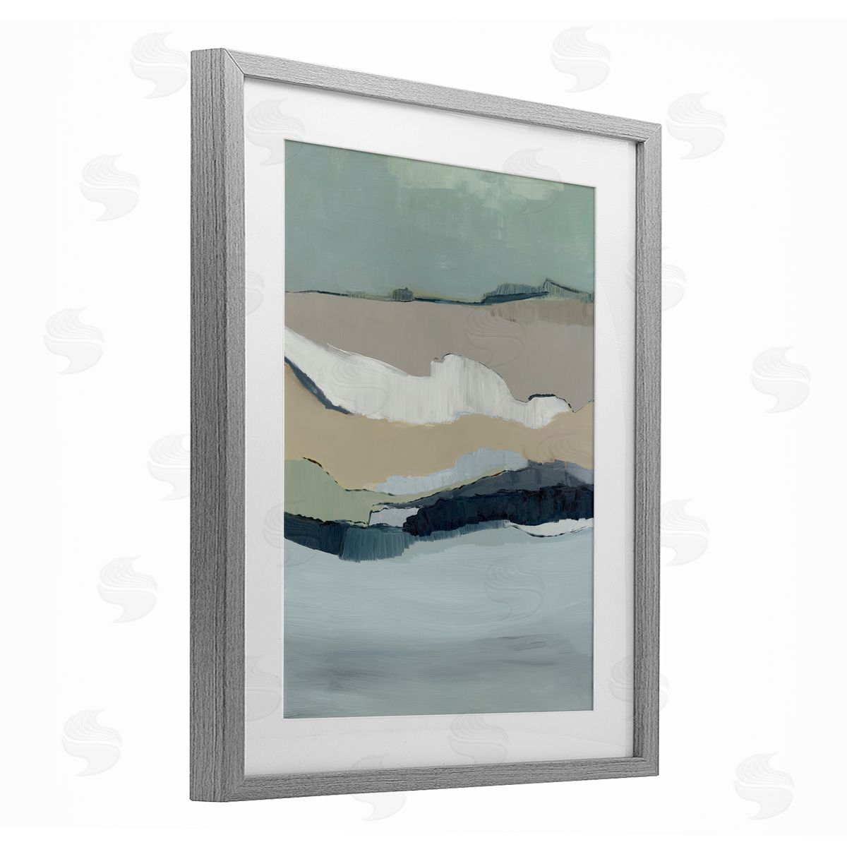 Jacob Q Tidal Terrain Abstraction Canvas Wall Art Print