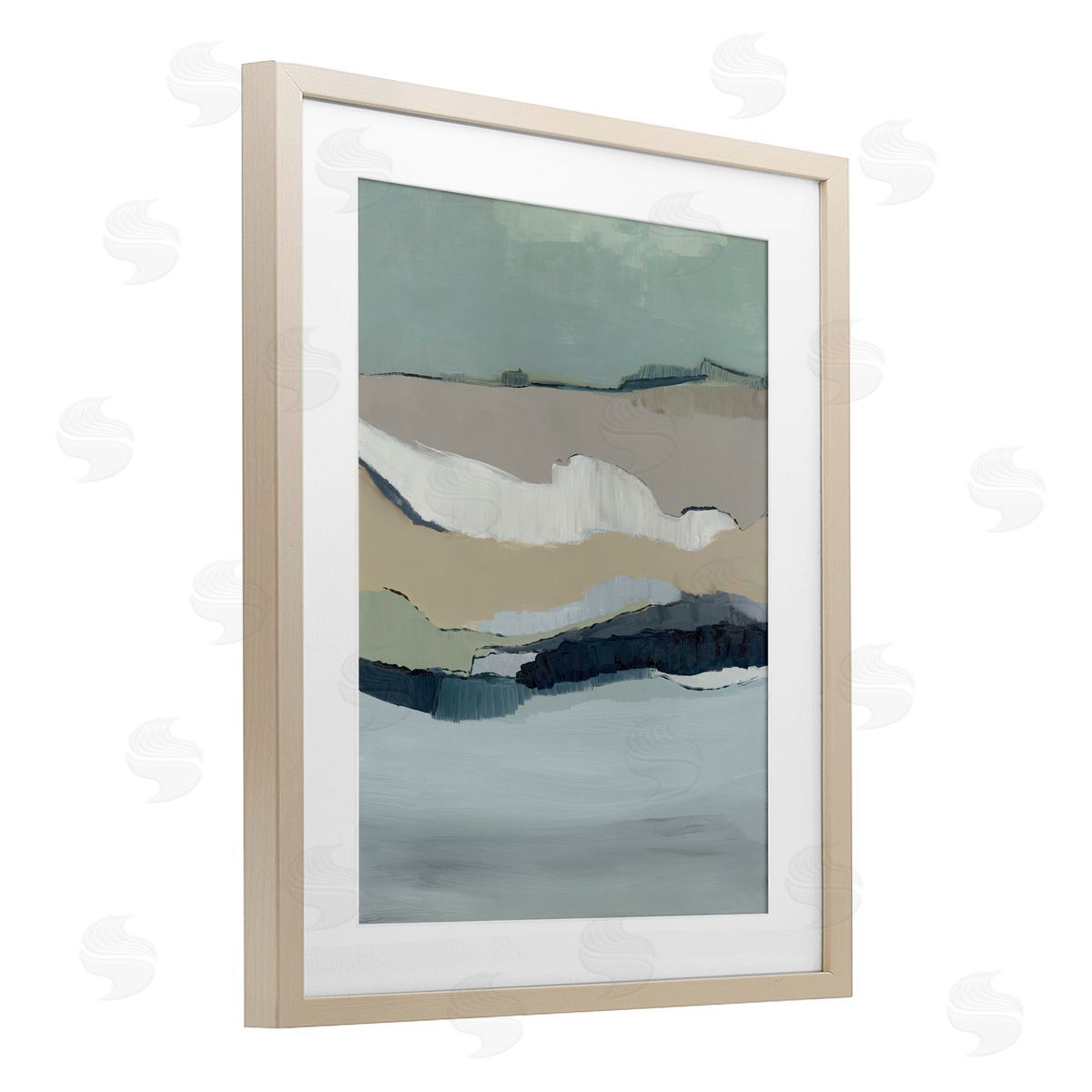 Jacob Q Tidal Terrain Abstraction Canvas Wall Art Print