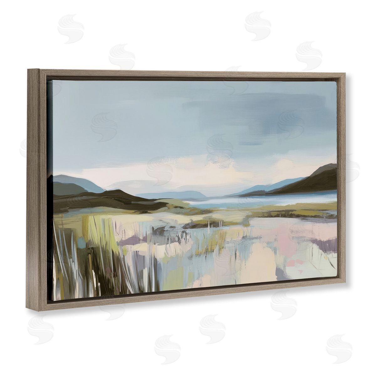 Elara Yasna Verdant Coast Landscape Canvas Wall Art Print