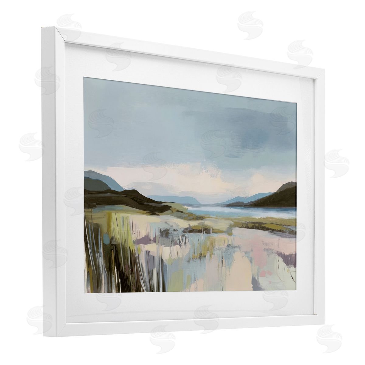 Elara Yasna Verdant Coast Landscape Canvas Wall Art Print