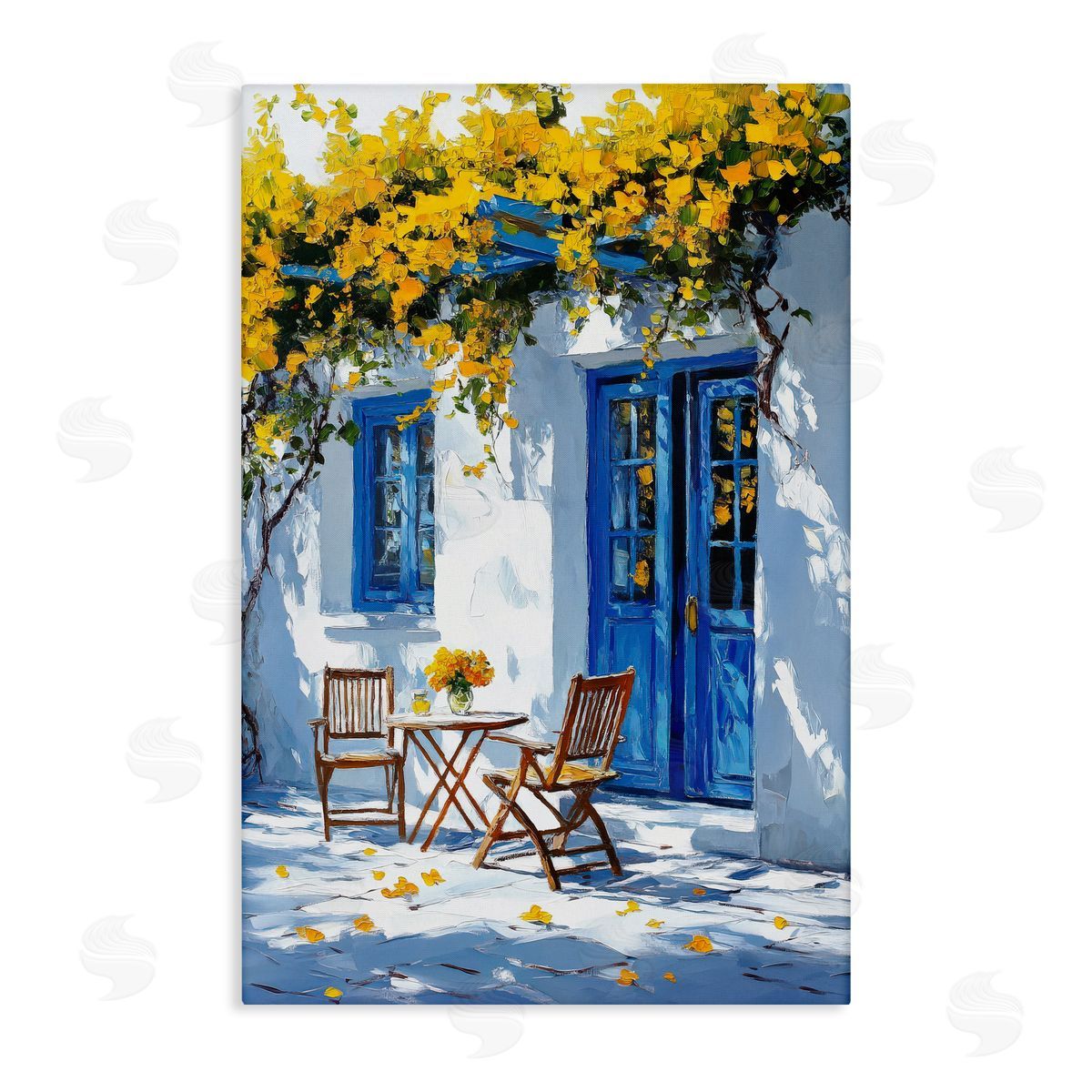 Raymond Powers Sunlit Afternoon Patio Canvas Wall Art Print