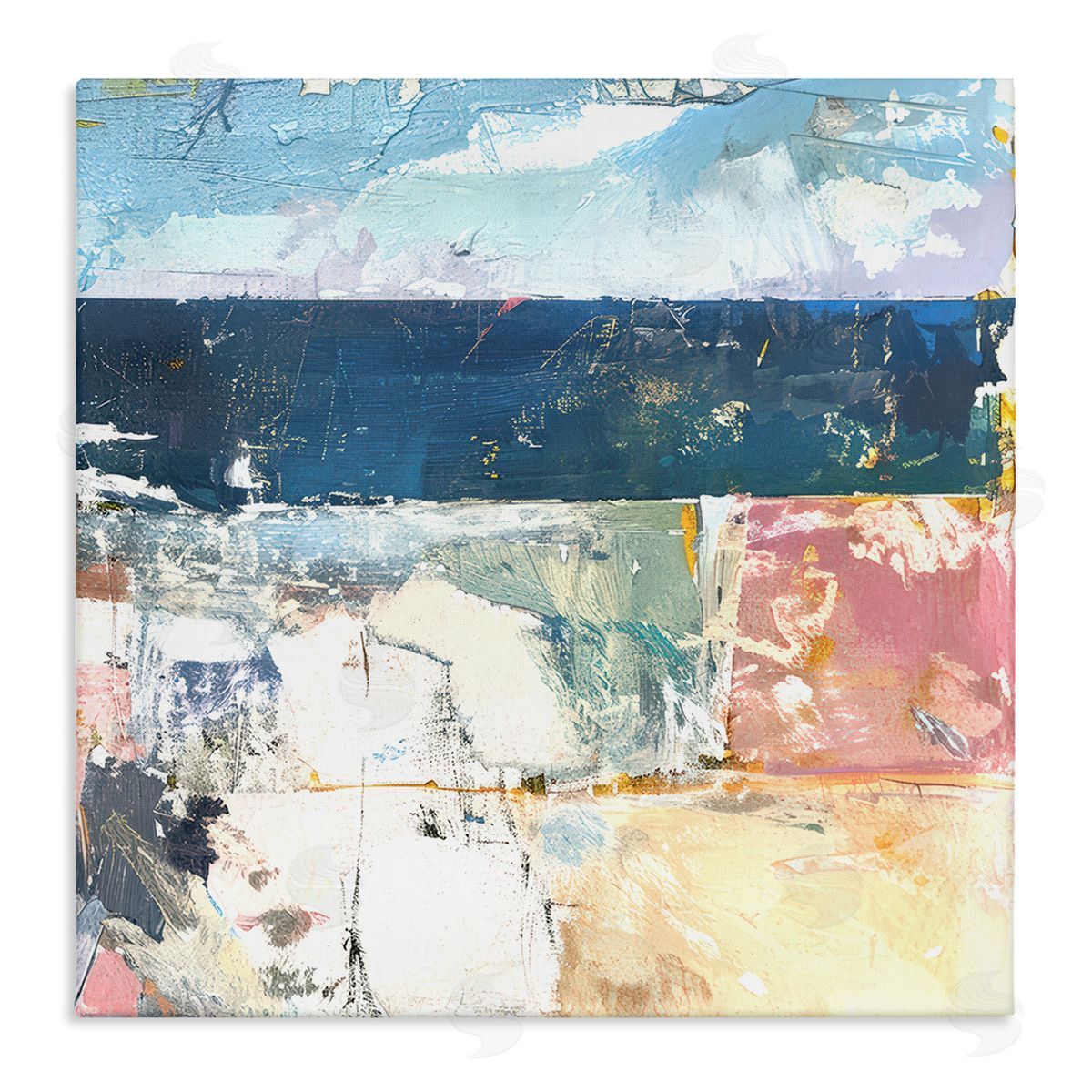 Raymond Powers Abstract Echoes Of Light Canvas Wall Art Print