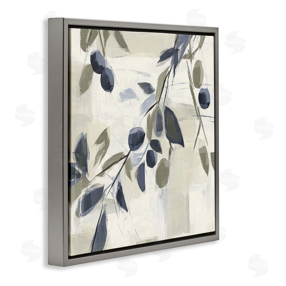 Mona Grace Soft Mediterranean Greenery Canvas Wall Art Print