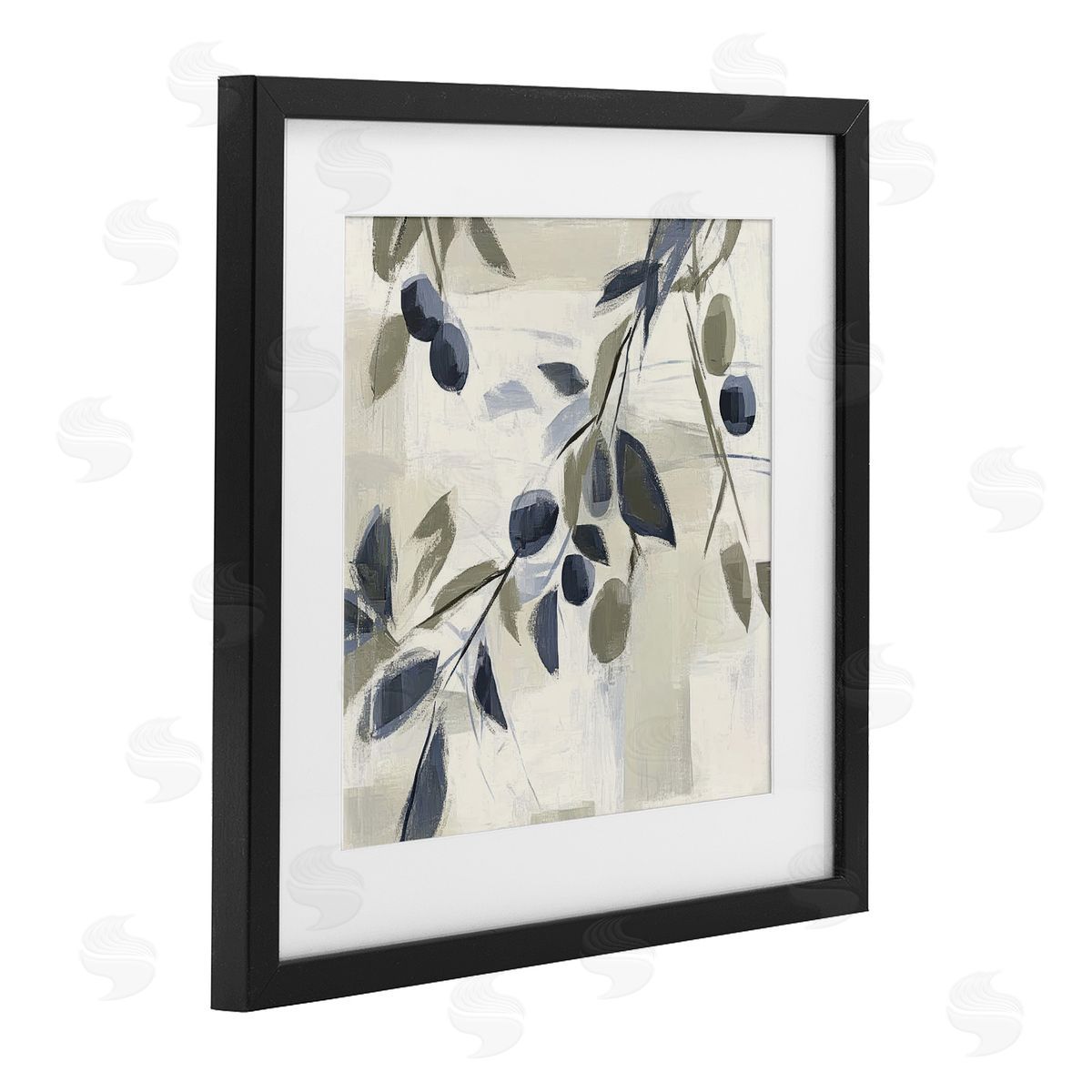 Mona Grace Soft Mediterranean Greenery Canvas Wall Art Print