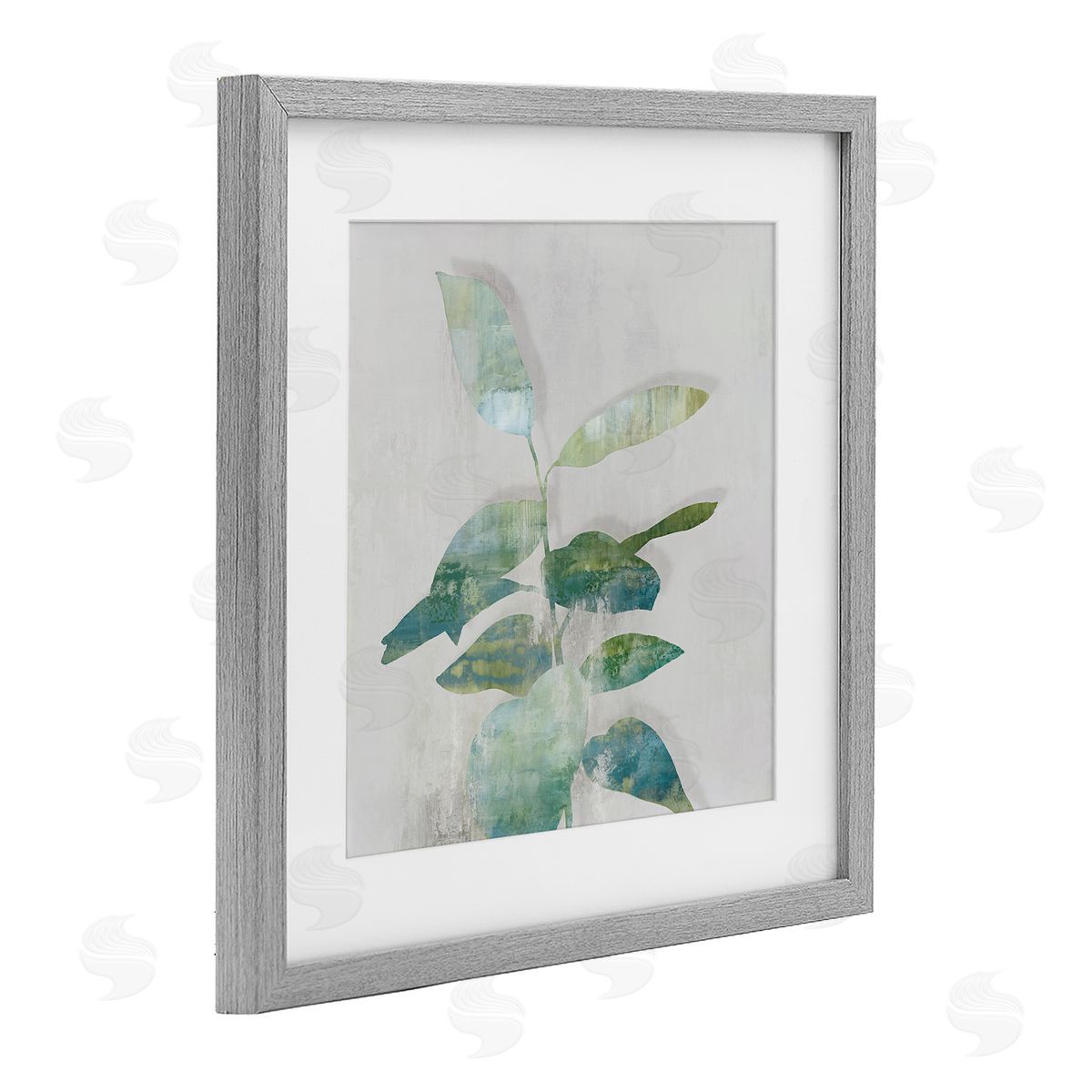 Alex Black Minimal Bloom Leaves Canvas Wall Art Print