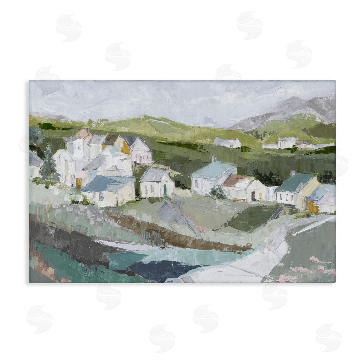 Susan Pepe Lavender Valley Cottages Canvas Wall Art Print