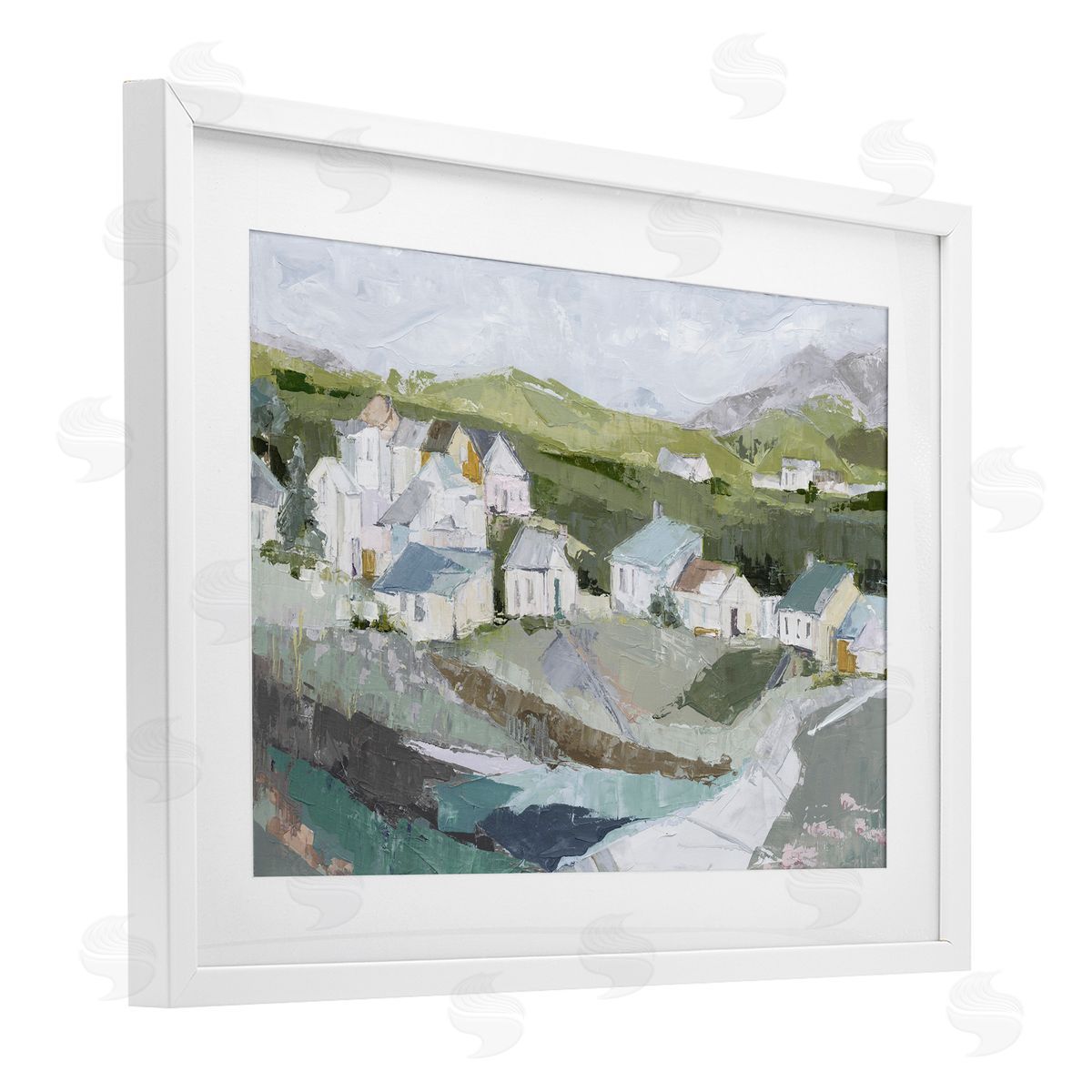 Susan Pepe Lavender Valley Cottages Canvas Wall Art Print