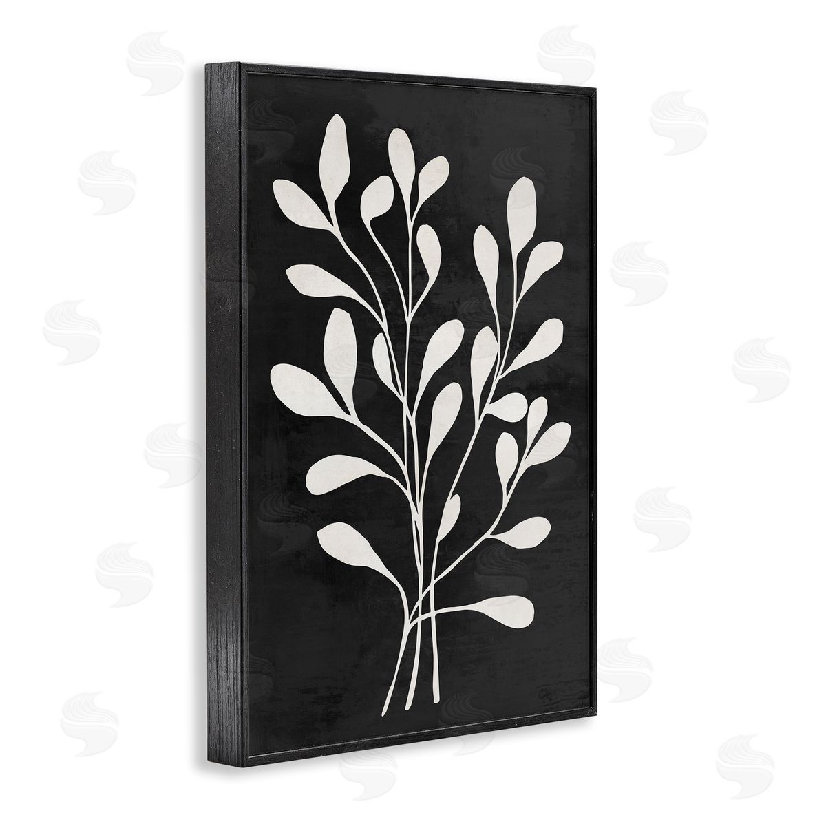 Andrea Haase Leaf Whispers on Black Canvas Wall Art Print