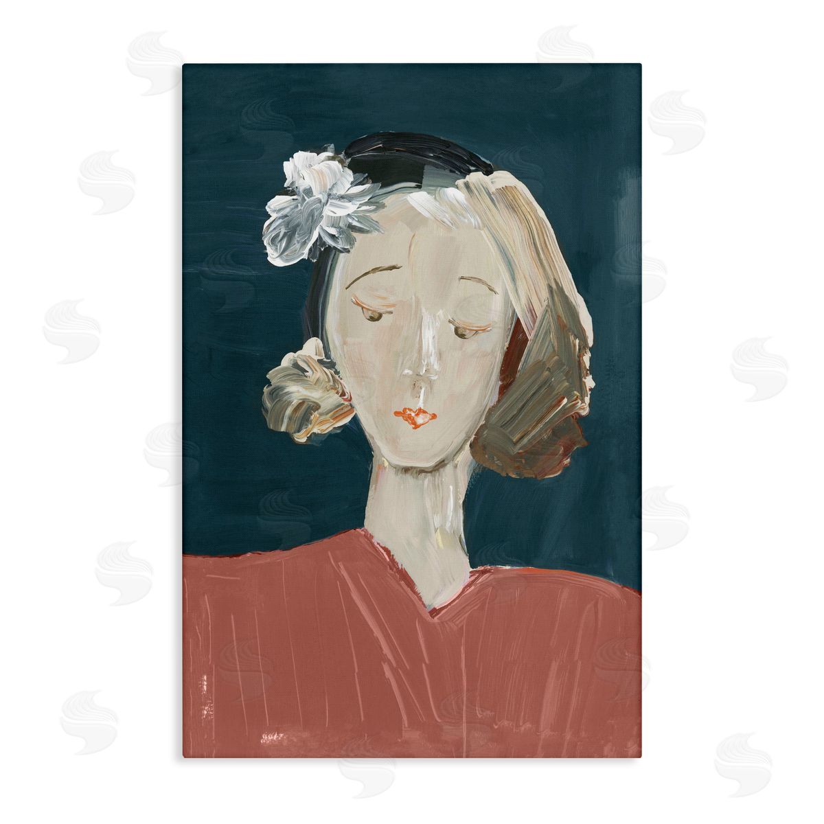 casa cartissi Vintage Female Portrait Canvas Wall Art Print