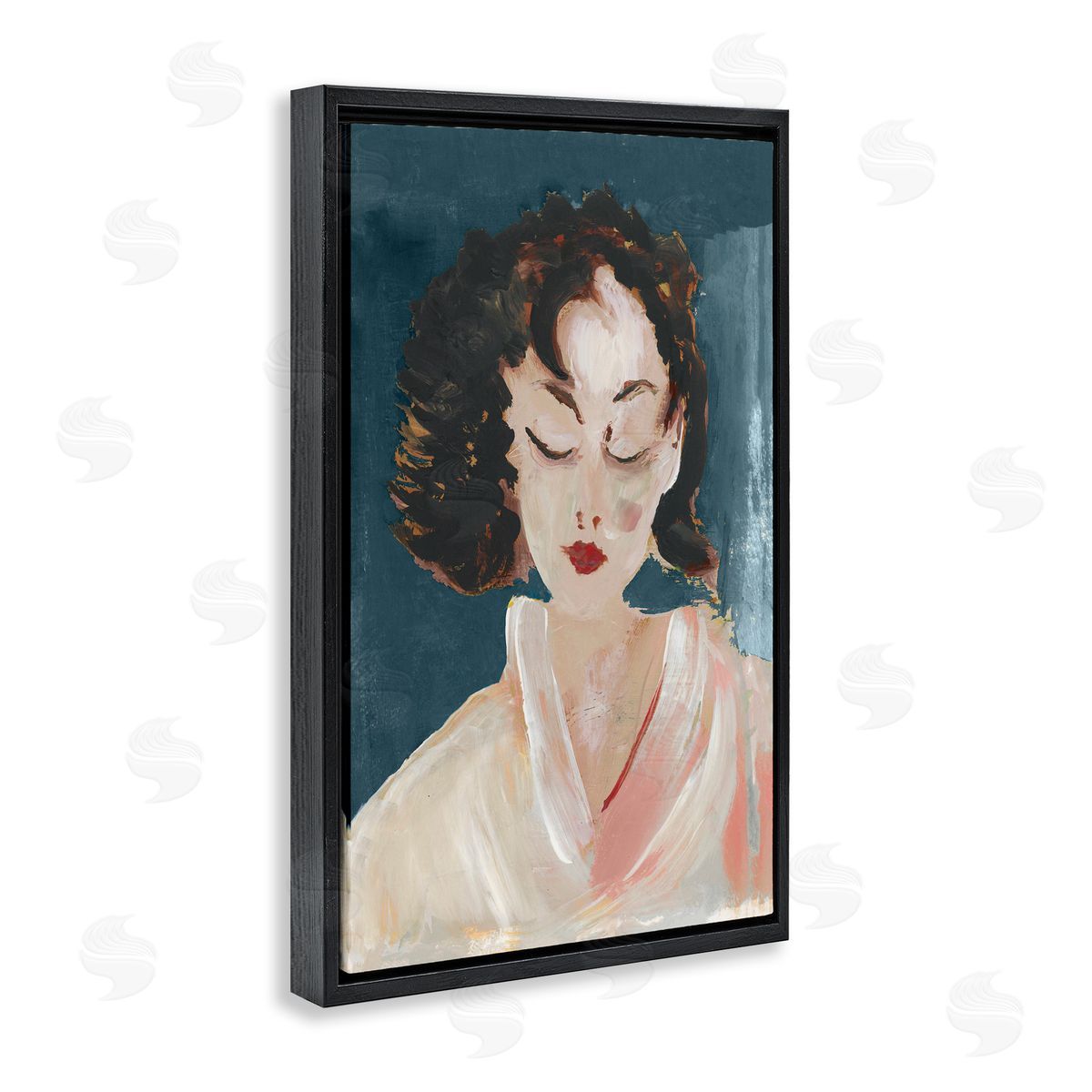 casa cartissi Abstract Vintage Female Canvas Wall Art Print