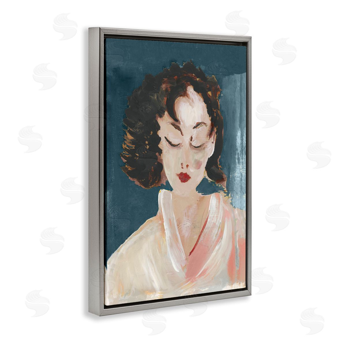 casa cartissi Abstract Vintage Female Canvas Wall Art Print