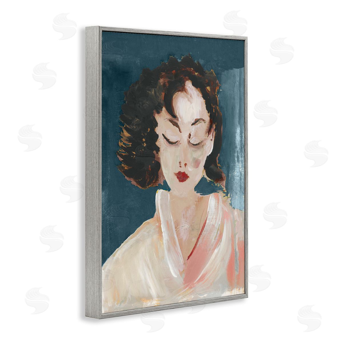 casa cartissi Abstract Vintage Female Canvas Wall Art Print