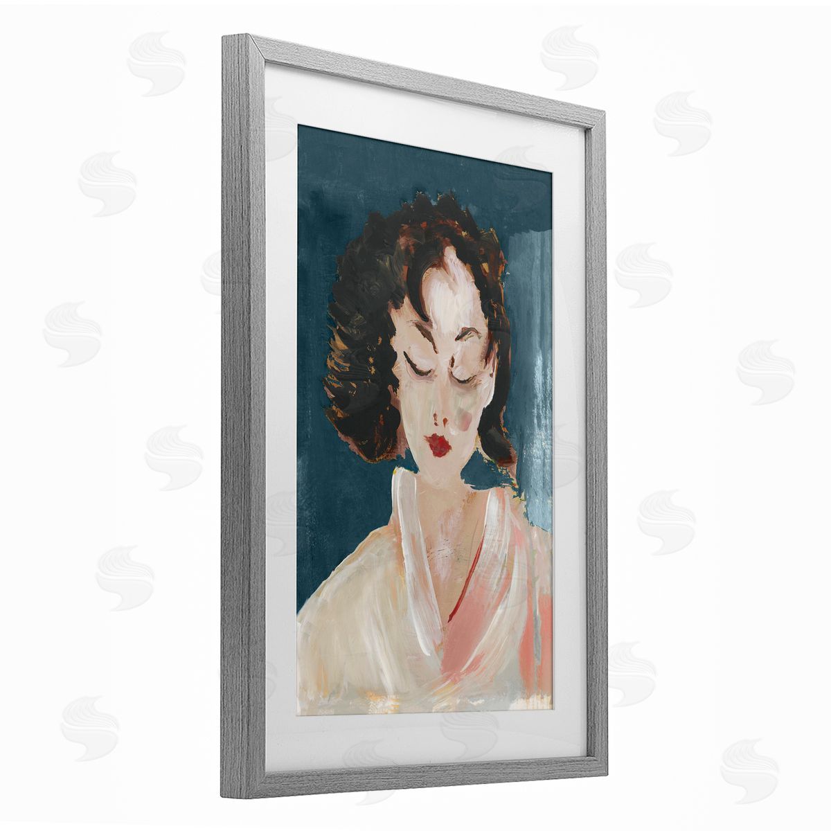 casa cartissi Abstract Vintage Female Canvas Wall Art Print
