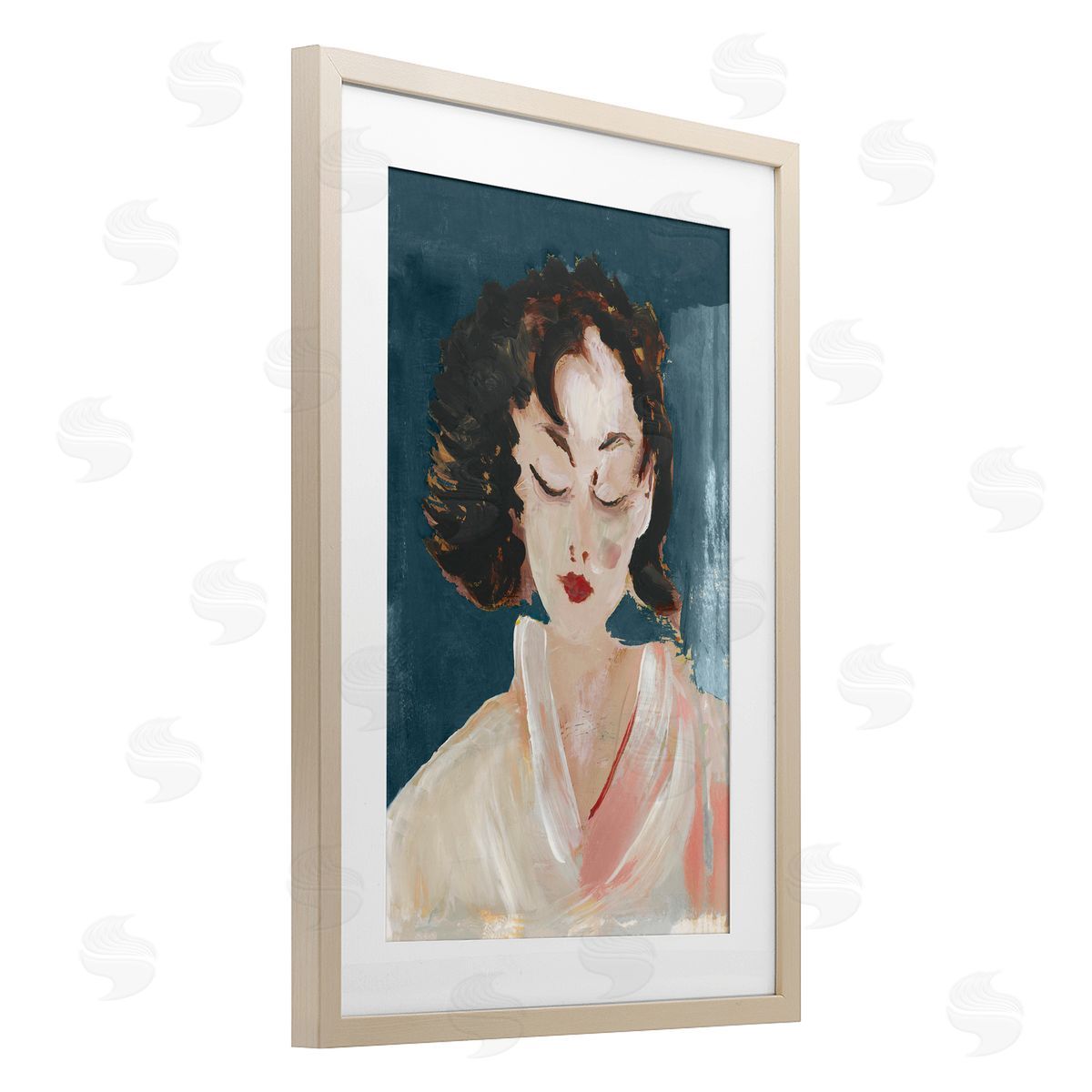 casa cartissi Abstract Vintage Female Canvas Wall Art Print