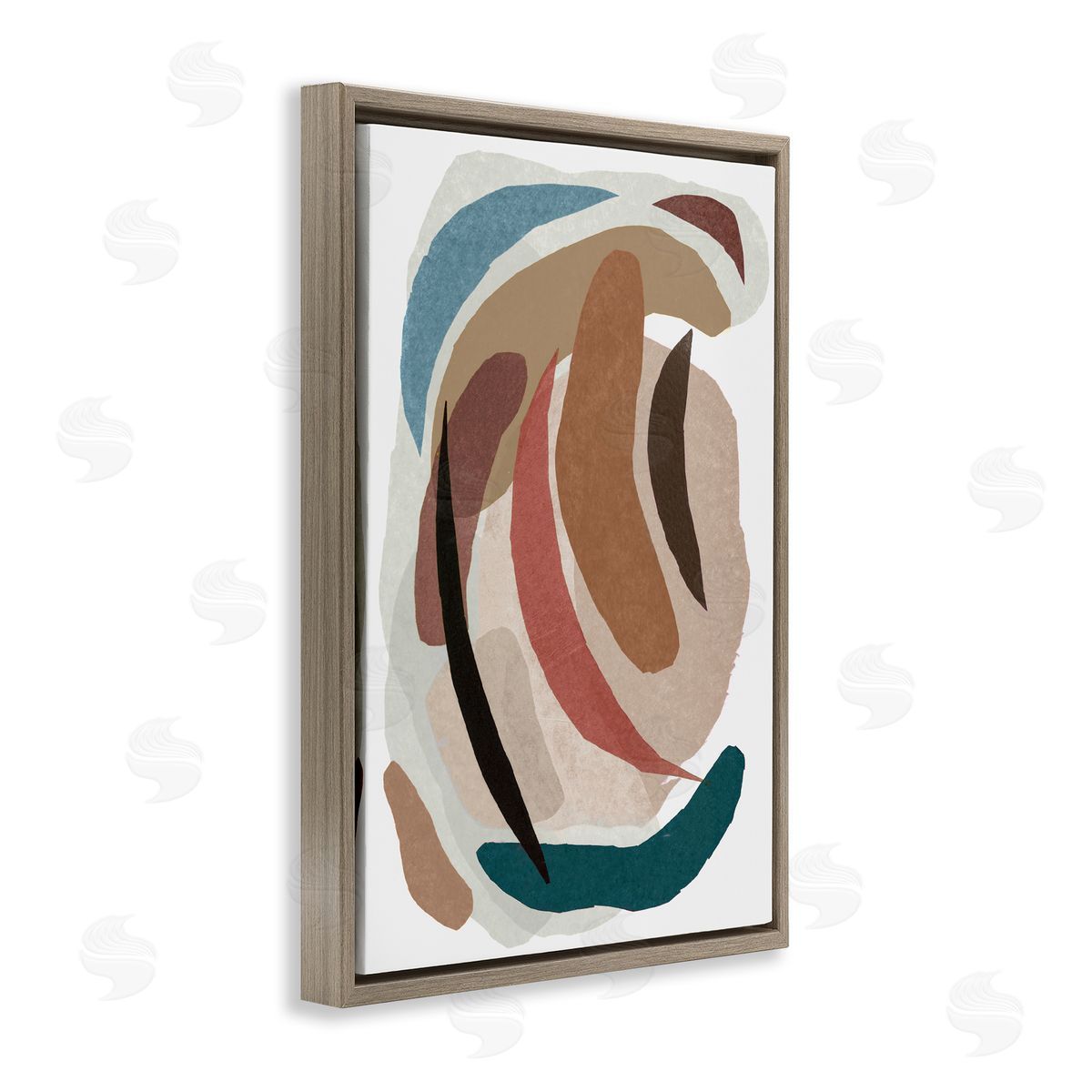 Nikki Galapon Paper Collage Earth Tones Canvas Wall Art Print