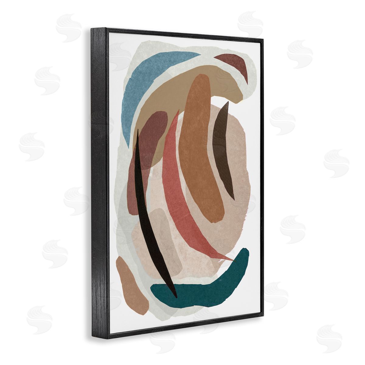 Nikki Galapon Paper Collage Earth Tones Canvas Wall Art Print
