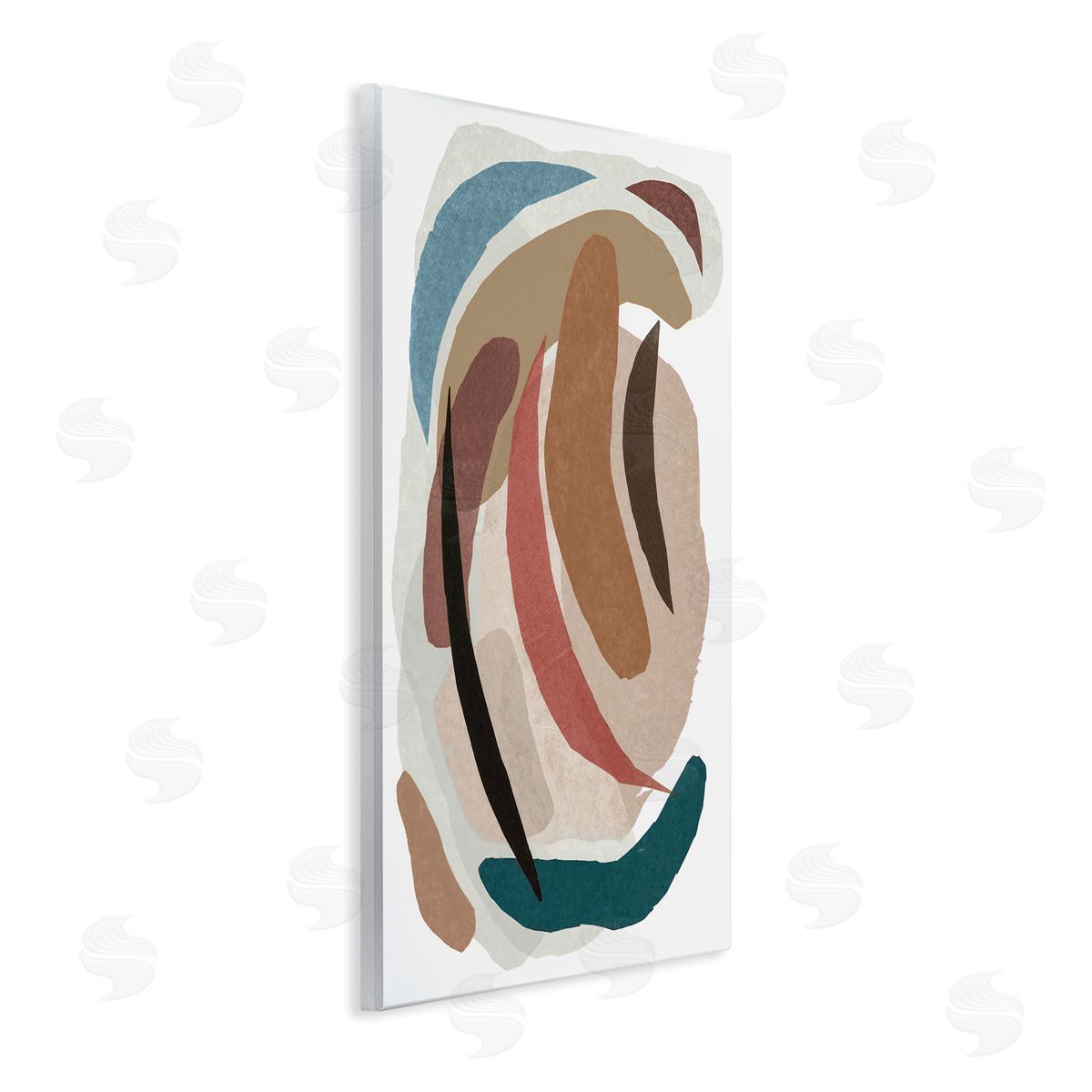 Nikki Galapon Paper Collage Earth Tones Canvas Wall Art Print