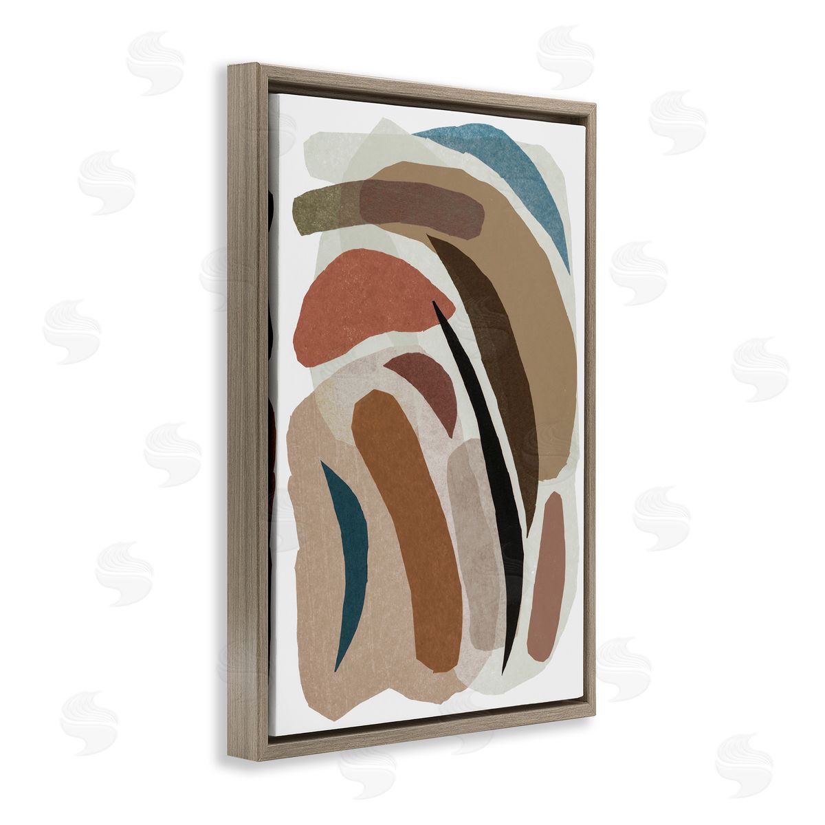Nikki Galapon Earthy Organic Collage Canvas Wall Art Print
