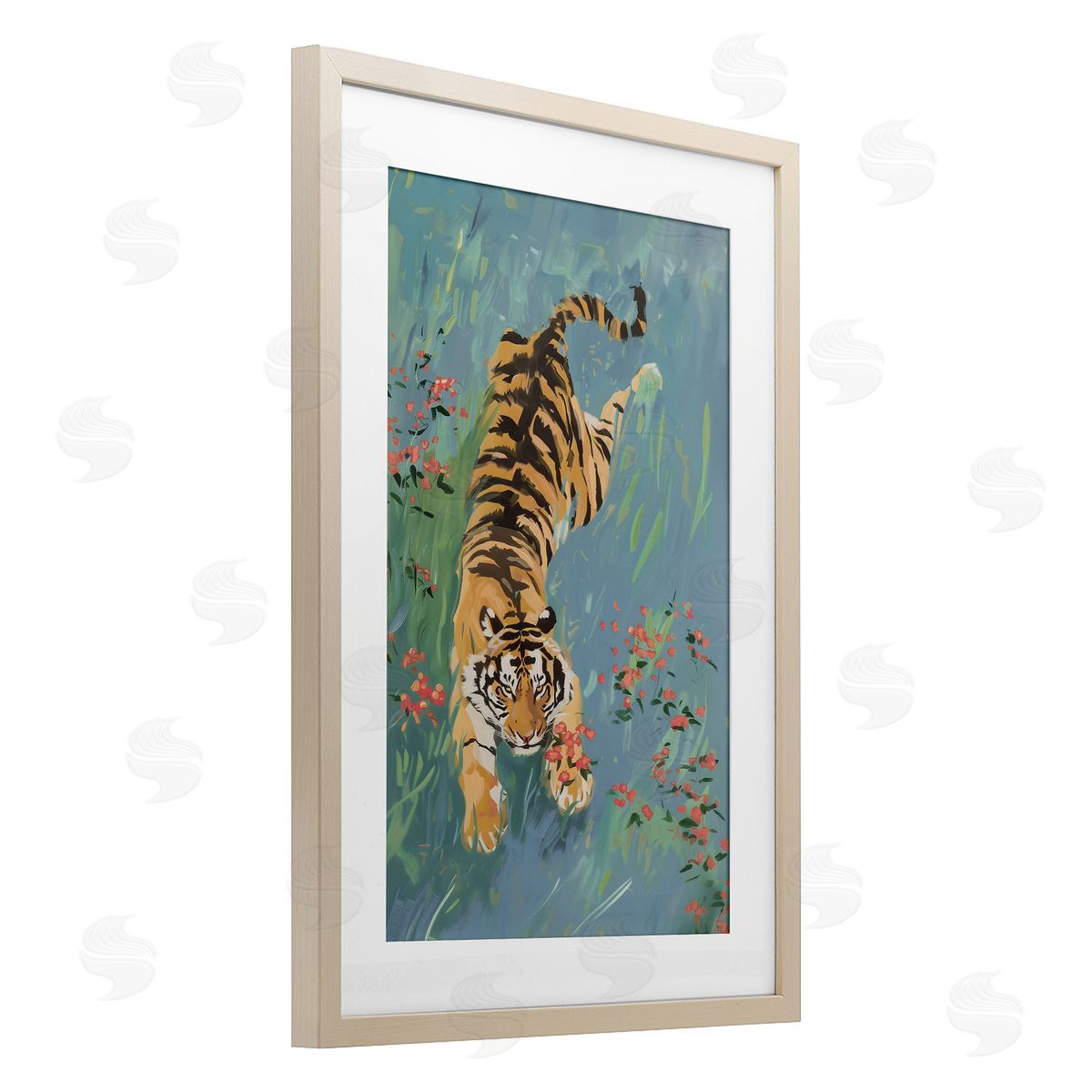 Amanda Tsoukanelis Tiger Burning Bright Canvas Wall Art Print